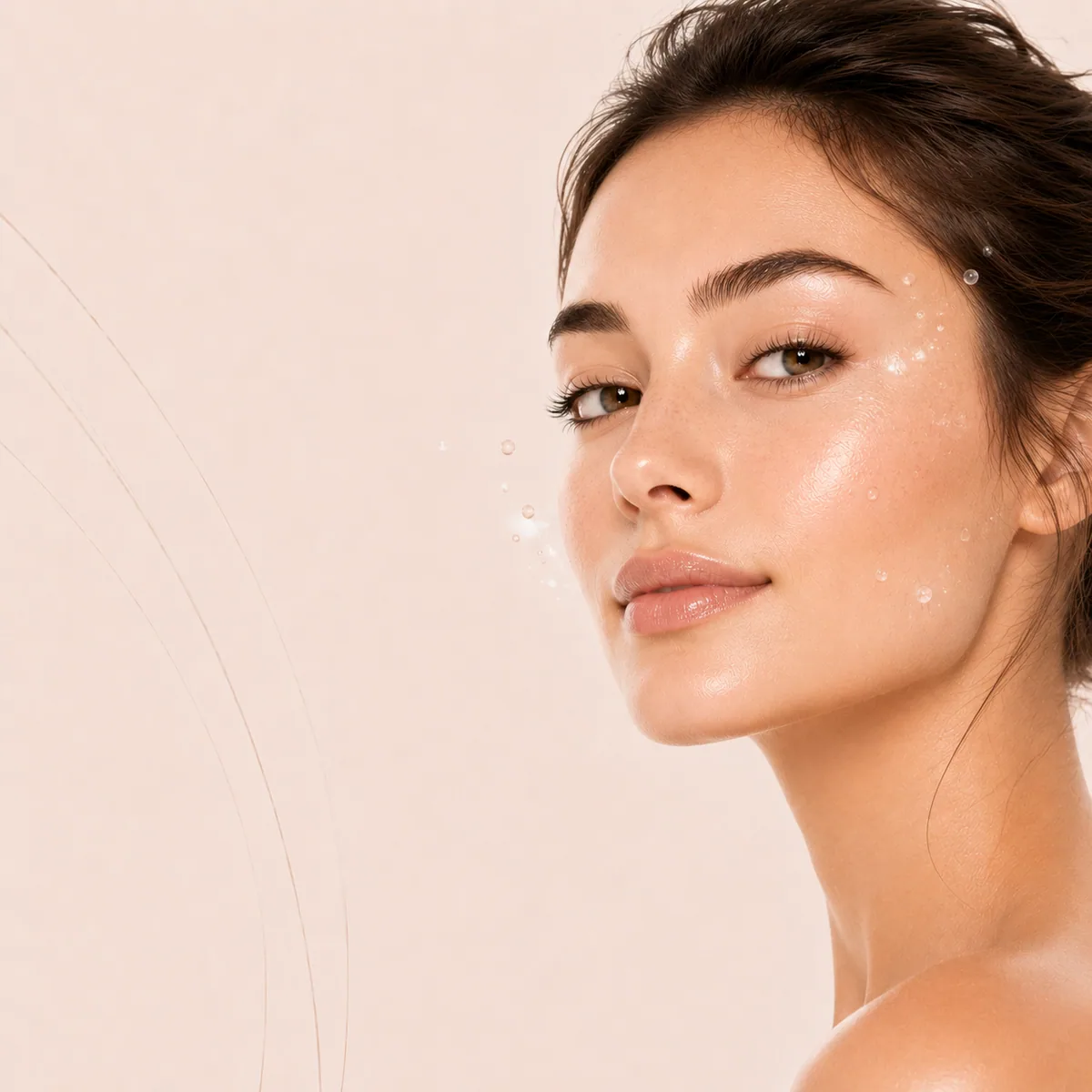 Helles Hautpflege-Motiv für Skinbooster
